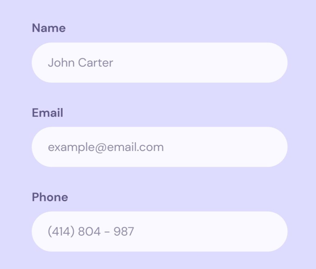 align text to the left ux forms